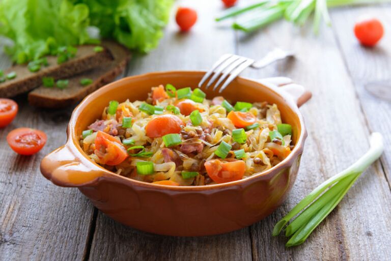While following a drinking diet, it is allowed to prepare stew from chopped vegetables. 